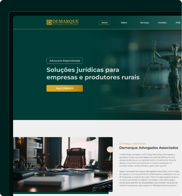 Projeto de web design realizado pela Creact Burst Design — presença digital profissional.
