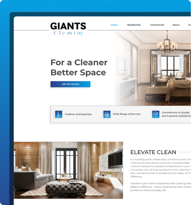 Website profissional projetado pela Creact Burst Design — presença digital com identidade.