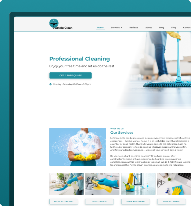 Layout intuitivo criado pela Creact Burst Design — foco em conversão e usabilidade.