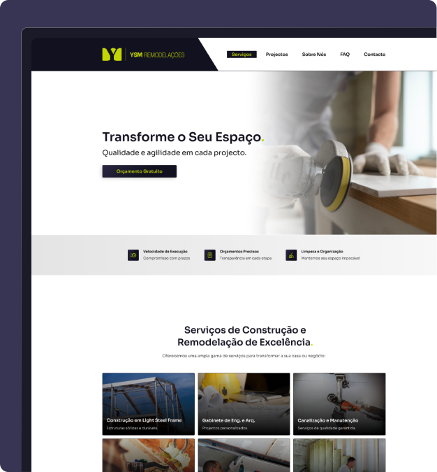 Design sob medida assinado pela Creact Burst Design — excelência em web design.