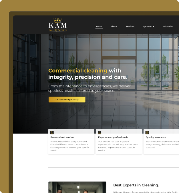 Interface moderna e funcional feita pela Creact Burst Design — foco em experiência digital.