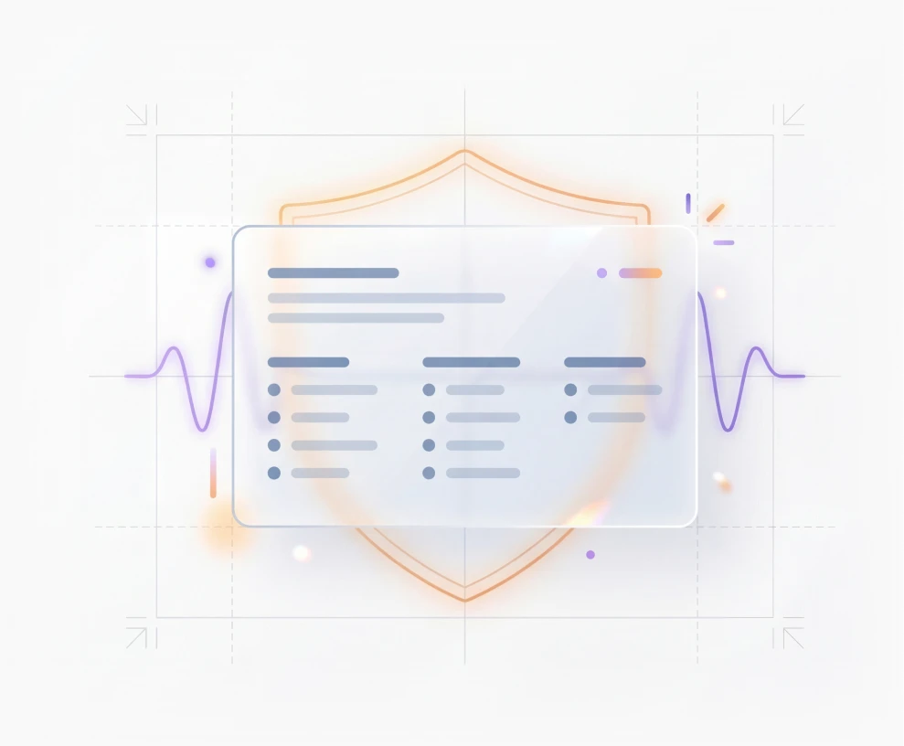 Ilustração de escudo e interface representando segurança e manutenção do site